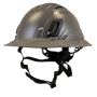 Type II + Vented Dove Gray Safety Helmet with Dove Gray FlexBrim (T2VDGFBDG - Three Quarter View)