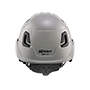 Type II + Vented Dove Gray Safety Helmet (T2VDG - Back)