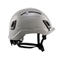 Type II + Vented Dove Gray Safety Helmet (T2VDG - Right)
