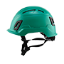Type II + Vented Forest Green Safety Helmet (T2VFG - Left)
