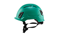 Type II + Vented Forest Green Safety Helmet (T2VFG - Left Side)