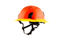 Type II + Vented Hi-Viz Orange Safety Helmet with Hi-Viz Yellow FlexBrim (T2VHOFBHY - Pro-Three Quarter) - 2