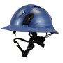 Type II + Vented Kentucky Blue Safety Helmet with Kentucky Blue FlexBrim (T2VKBFBKB - Three Quarter View)