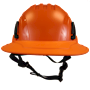 Type II + Vented Orange Safety Helmet with Orange FlexBrim (T2VORFBOR - Front)