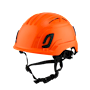 Type II + Vented Orange Safety Helmet (T2VOR - Three Quarter View)