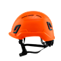 Type II + Vented Orange Safety Helmet (T2VOR - Left)