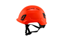 Type II + Vented Orange Safety Helmet (T2VOR - Left Side)