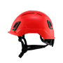 Type II + Vented Red Safety Helmet with Mips Technology (T2VRDM - Left)