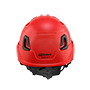 Type II + Vented Red Safety Helmet (T2VRD - Back)