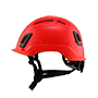 Type II + Vented Red Safety Helmet (T2VRD - Left)