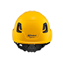 Type II + Vented Yellow Safety Helmet (T2VYL - Back)