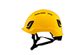 Type II + Vented Yellow Safety Helmet (T2VYL - Left Side)